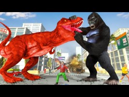 Gorilla Hunting Games: Wild Animal Hunting Android Gameplay | Godzilla in the Kong City Smasher
