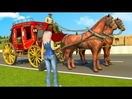 Horse Cargo Cart Transport Offroad | Horse Racing Taxi Driver Games Android Gameplay