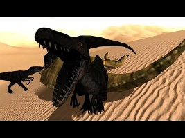 Dinosaur Simulator Games 2021 – Hungry Raptor: Desert Dinosaur Hunt Android Gameplay #4