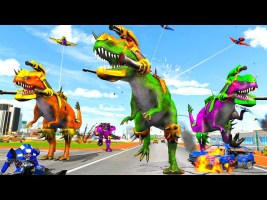 Dinosaur Robot Games 2021 – Dino Robot Car Transforming Game: Robot Car Games Gameplay #Trex66