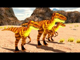 Dinosaur Simulator Games 2021 – Hungry Raptor: Desert Dinosaur Hunt Android Gameplay #3