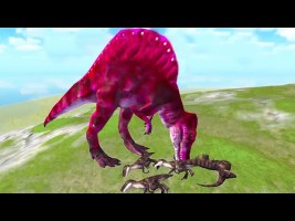 Spinosaurus Pink VS All Dinosaurs | Hungry Spino: Coastal Dinosaur Hunt Gameplay #3