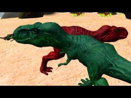 Green and Red Tyrannosaurus Rex VS All Dinosaurs | Ultimate Dinosaur Simulator #3