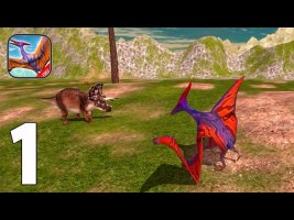 Flying Pterodactyl Simulator : Dinosaurs Surviva‪l‬ Gameplay