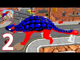 Animal City Attack Rampage Simulation Game Android Gameplay / Ankylosaurus Spider-Man #2